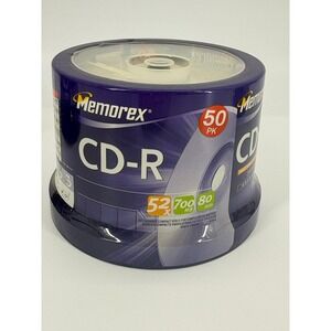 Memorex CD-R 50 Pack 700MB 80 Min Recordable Compact Disc Media New‎ Sealed